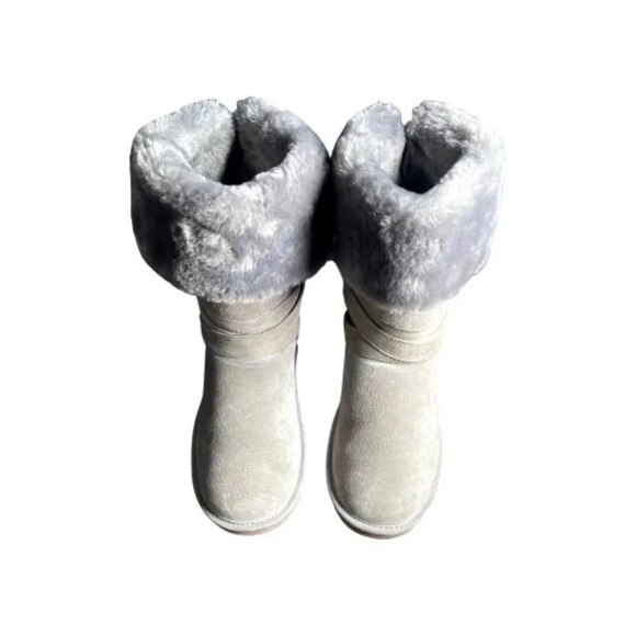 Lamb Savoy Mushroom Faux‎ Fur Boots - Picture 1 of 5